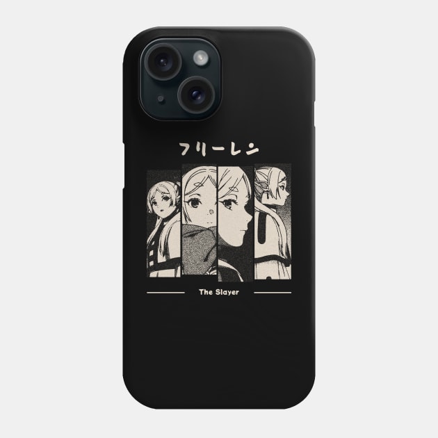 Frieren The Slayer Gloomy Halftone Fanart Design Phone Case by Gloomeeey