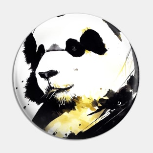 Panda Bear Wild Nature Free Spirit Art Brush Painting Pin