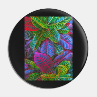 Stylized Crotons Plant Pin