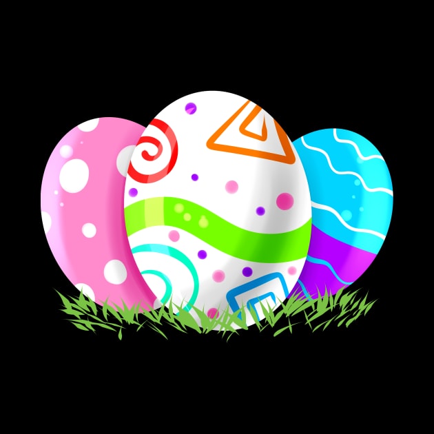 A Set Of Colorful Painted Easter Eggs In Nest. Easter Egg by SinBle