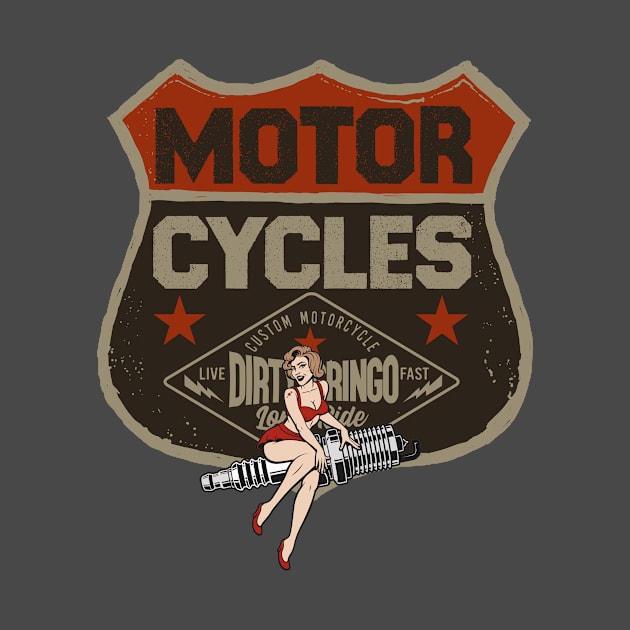 Dirty Gringo Speed Shop Hot Rod Pinup Girl Spark Plug Tattoo by The Dirty Gringo