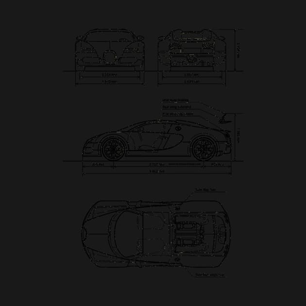 Veyron Grandsport Blueprint by Auto-Prints