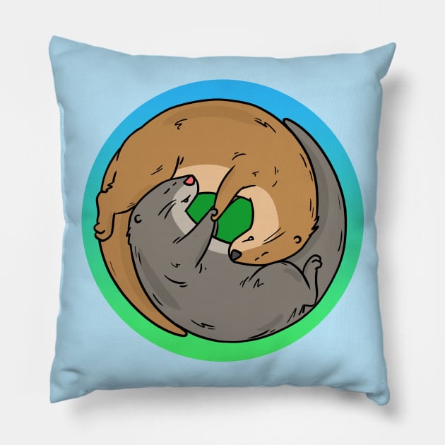 Otter Love Pillow by Otterlyalice