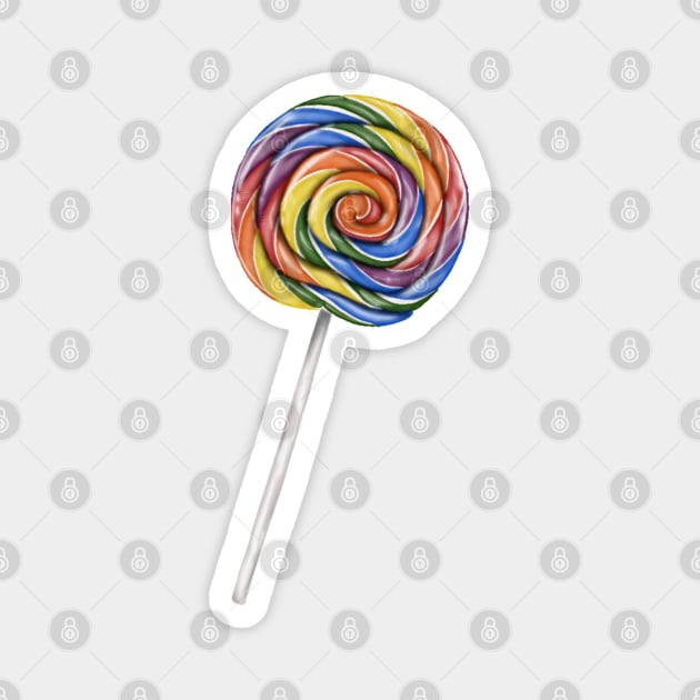 Rainbow Lollipop Magnet by HB Loves Crafts