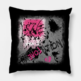Love Revolution Emo Punk Rock Pillow