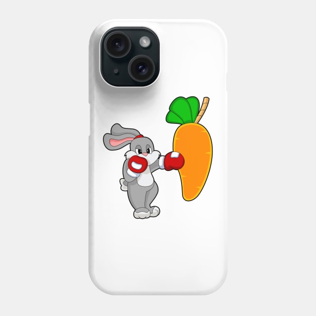 Rabbit Boxer Punching bag Carrot Phone Case by Markus Schnabel