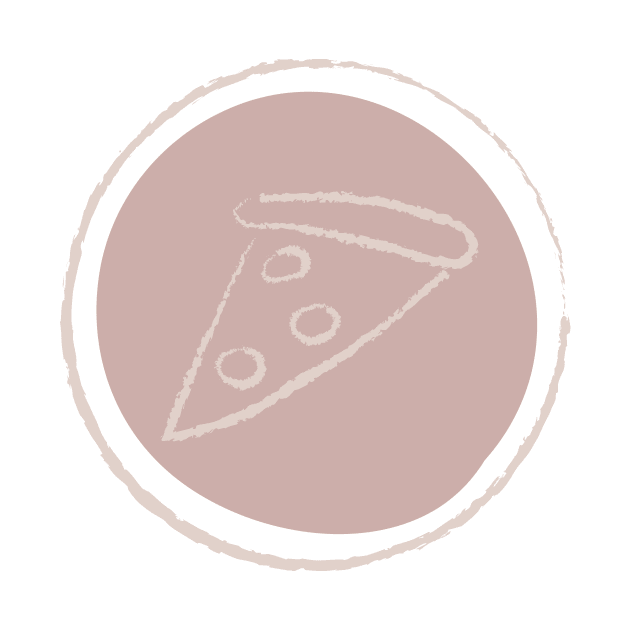 Pink Chalk Pizza Logo by InkyArt