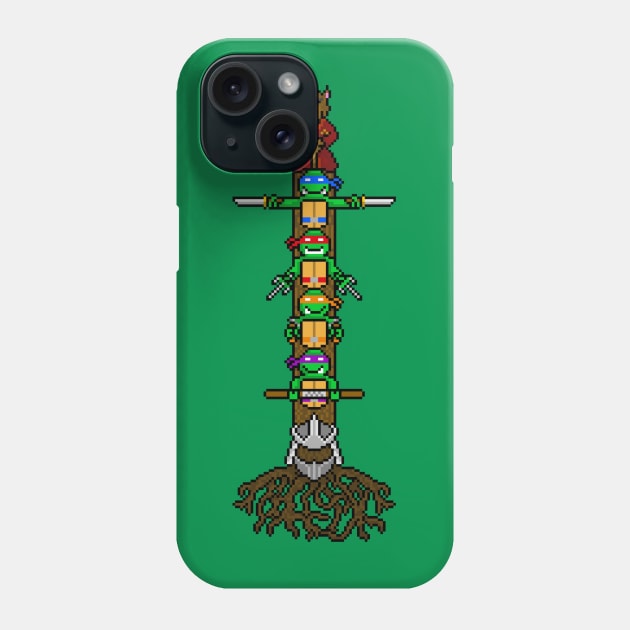 Turtle Pixel Totem Phone Case by Javier Casillas