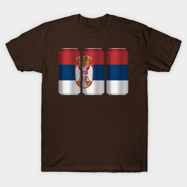 Disover Serbia Patriotic Beer Cans - serbia sports team - Serbia Flag - T-Shirt