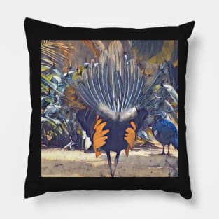 Javan Green Peafowl chick Pillow