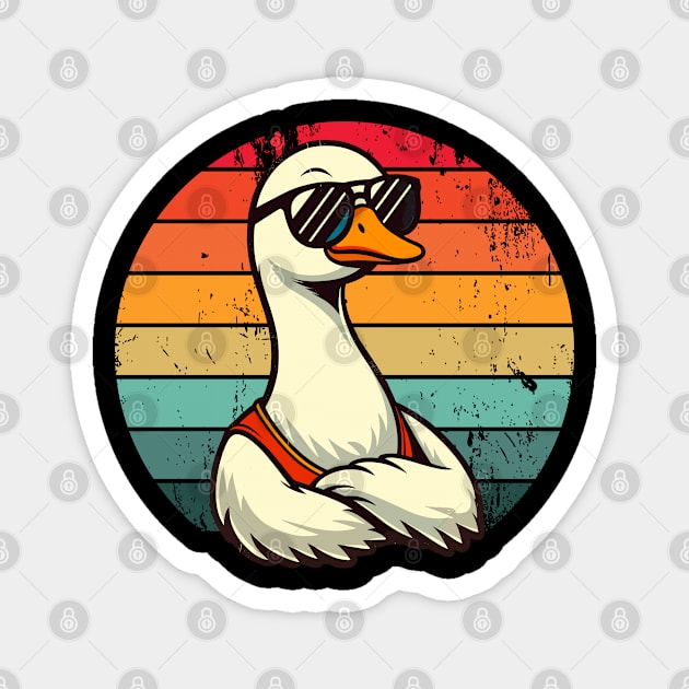 Silly Goose in Sunglasses Pun Meme Pool Funny Goose Magnet by KsuAnn