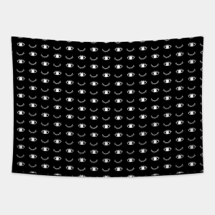 Eye wink in black and white Tapestry