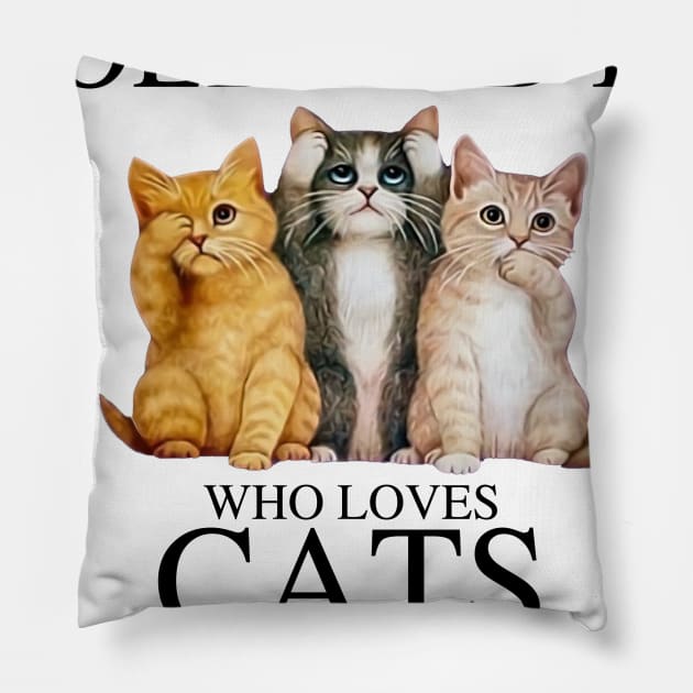 Never Underestimate An Old Lady Who Loves Cats December Pillow by louismcfarland