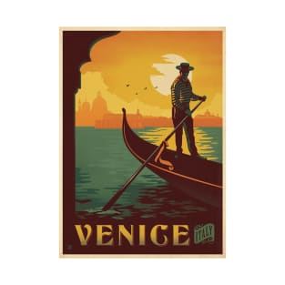 Venice Italy Vintage Travel Art T-Shirt