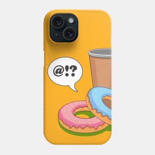 donuts and coffee Phone Case