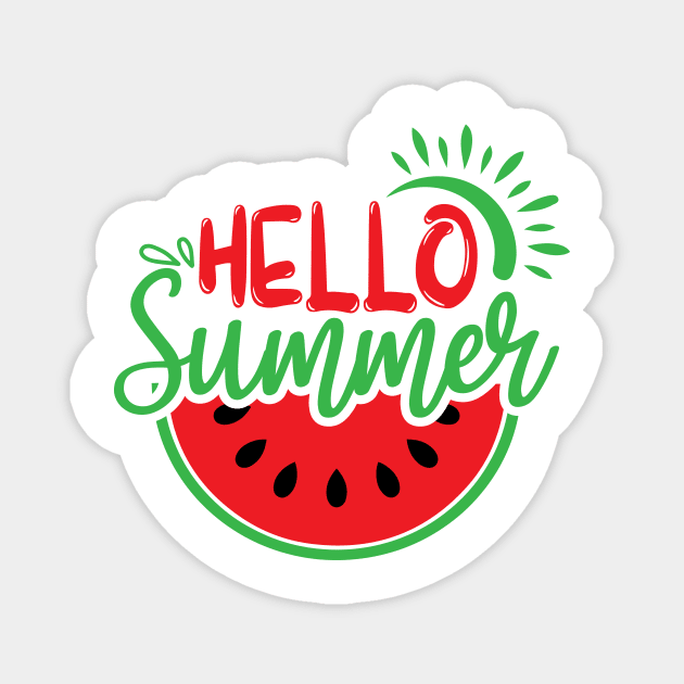 Hello Summer Watermelon Magnet by Teresa's Store 1