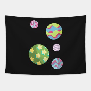 funky planet sticker pack Tapestry