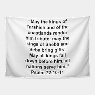 Psalm 72:10-11 New International Version Bible Verse Typography Tapestry