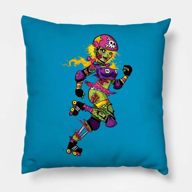 Zombie Derby Doll Pillow by dsoloud