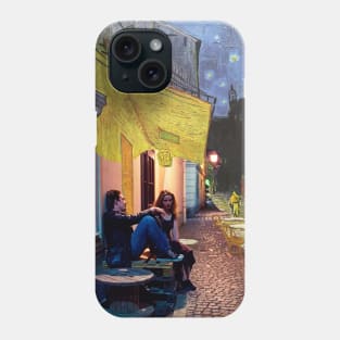 Van Gogh Café Terrace at Night and Jessie and Celine in Before Sunrise Phone Case