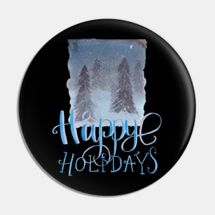 Happy holidays landscape Pin