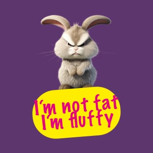 I'm not fat I'm fluffy, cute funny bunny T-Shirt