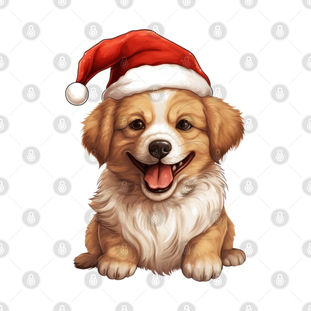 Vintage Christmas Puppy by Chromatic Fusion Studio