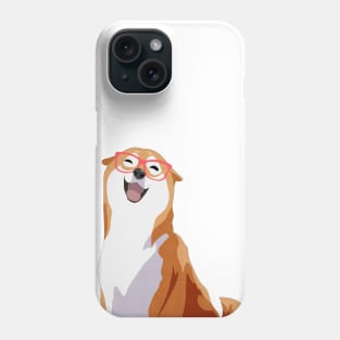 Happy Shiba Inu - Red Glasses Phone Case