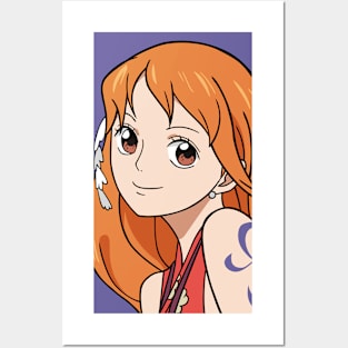 One Piece OP Anime Nami Pirate Girl 5x7 Art Print 