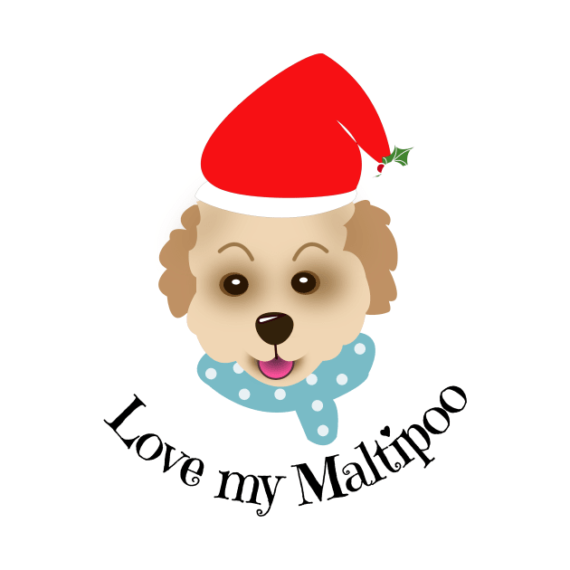 Christmas Maltipoo by designInk