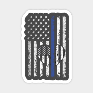 love the thin blue line american flag heart Magnet