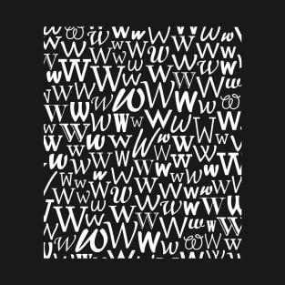 W - Typography (White) T-Shirt