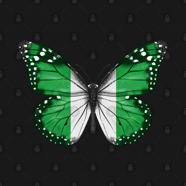 Nigerian Flag  Butterfly - Gift for Nigerian From Nigeria by Country Flags