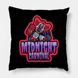 Midnight Carnival Killer Clown Pillow