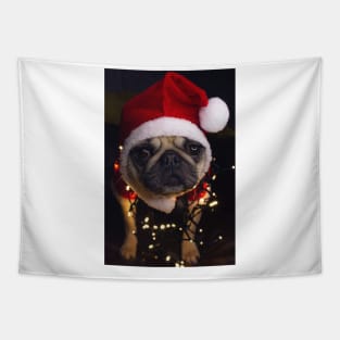 Santa Puppy Tapestry