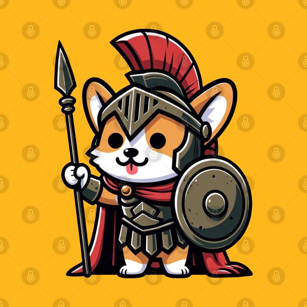 Spartan warrior corgi by Ferdi Everywhere