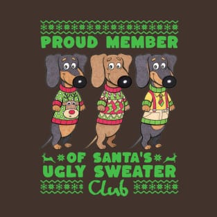 Funny Ugly Sweater Christmas Club T-Shirt