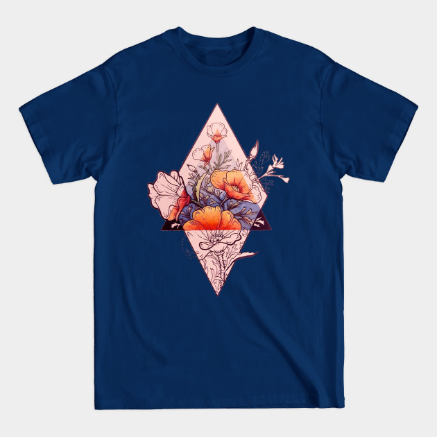 Disover flowers geometry - Flowers Art - T-Shirt