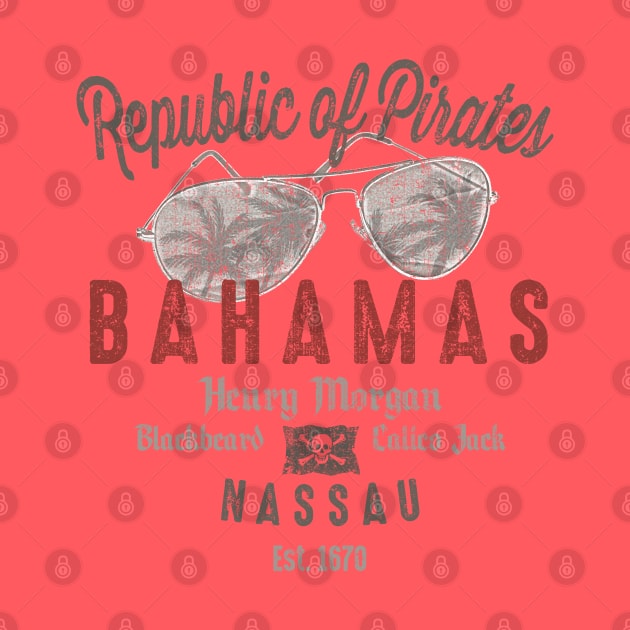 Nassau Bahamas Pirate Vintage by Designkix