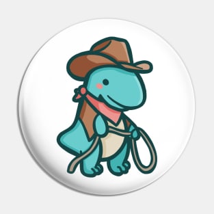 Cute cowboy T-Rex, country Dino, Dinosaur Pin