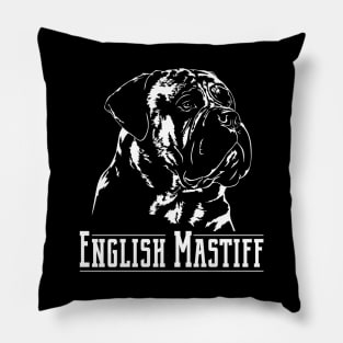 Funny Proud English Mastiff dog portrait Pillow