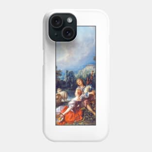 Pastoral with a Bagpipe Player by Boucher Phone Case