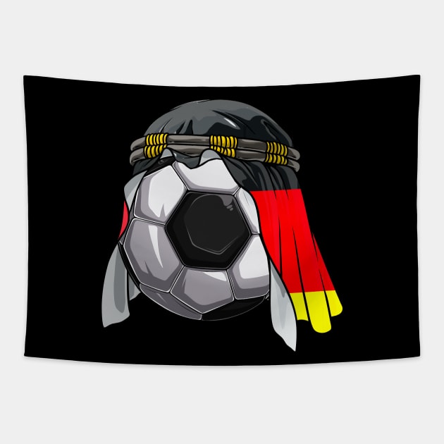 Germany Soccer 2022 Arab Keffiyeh for Germany Football Fans Tapestry by Ramadangonim