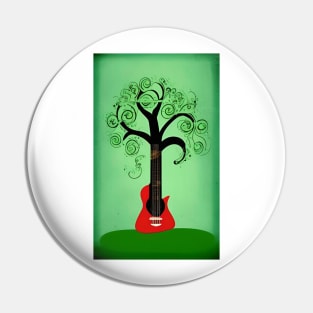 Acoustic Guitar Tree Of Life Guitar Player Nature Guitarist Pin