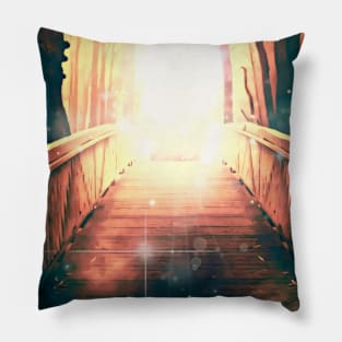 Light In Dark Forest Pillow