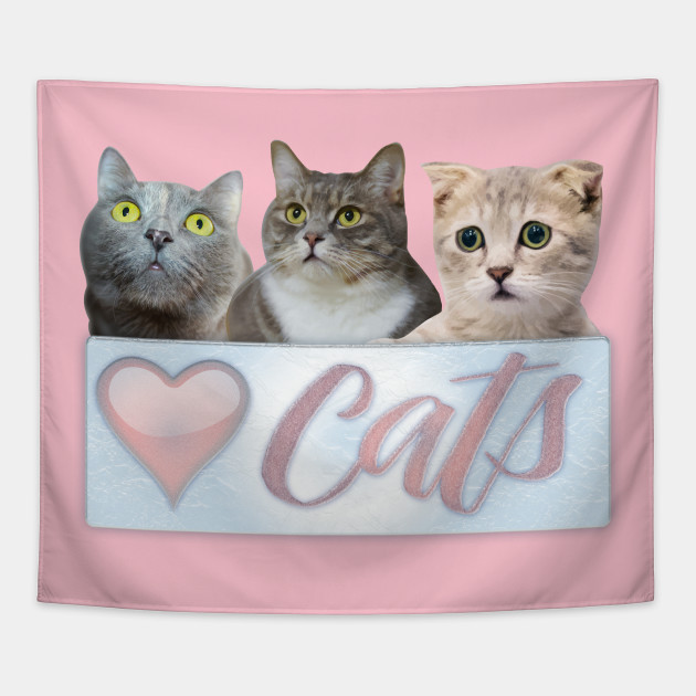 Love Cats Cute Kitty Design Cute Cats Tapestry Teepublic