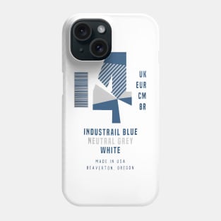 Sneaker Label Jordan 4 Industrial Blue Sneaker Matching Phone Case