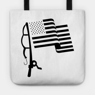 'Patriotic Fishing USA Flag' Cool Fishing July 4th Gift Tote