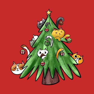 Funny Christmas Cat T-Shirt