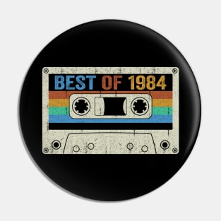 Best Of 1984 40th Birthday Gifts Cassette Tape Vintage Pin